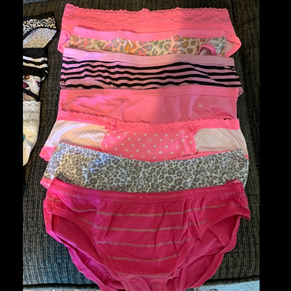 27 pairs of pink brand undies